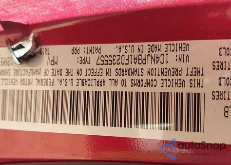 2015 Jeep Patriot Sport z USA, uszkodzony, nr VIN 1C4NJPBA1FD235557